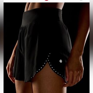 Fast and Free Reflective High Rise Classic fit Lululemon shorts
